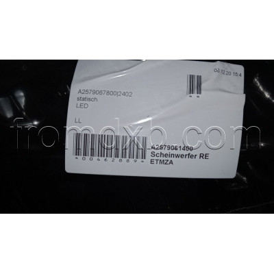 Headlight Dynamic LED Right A2579061400
