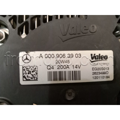 14 V - 200 A Valeo Alternator A0009063903