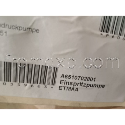 High Pressure Pump A6510702801
